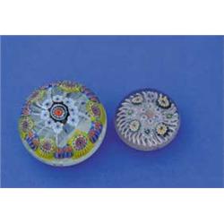 TWO BOHEMIAN PAPERWEIGHTS