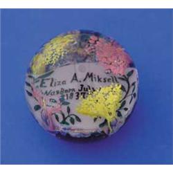 TWO GLASS PAPERWEIGHTS