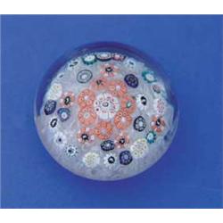 NEW ENGLAND GLASS CO. MILLEFIORI PAPERWEIGHT