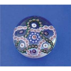 ANTIQUE BACCARAT PATTERN MILLEFIORI PAPERWEIGHT