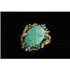 Image 1 : 18KT JADE & EMERALD RING