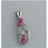 Image 1 : PLATINUM RUBY & DIAMOND PENDANT
