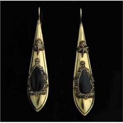 GEORGIAN GOLD & TORTOISE SHELL EARRINGS