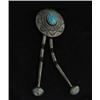 Image 1 : NAVAJO SILVER & TURQUOISE BOLO TIE