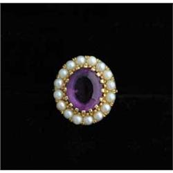 AMETHYST & PEARL RING