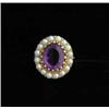 Image 1 : AMETHYST & PEARL RING