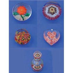 FIVE CHINESE PAPERWEIGHT ITEMS