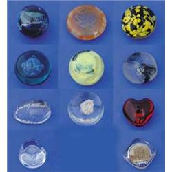 ELEVEN ART GLASS PAPERWEIGHTS