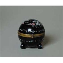 VICTORIAN ENAMELED GLASS BOX