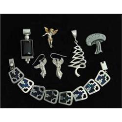 LARGE LOT OF STERLING SILVER JEWELRY