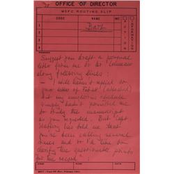 Wernher von Braun Handwritten Notes