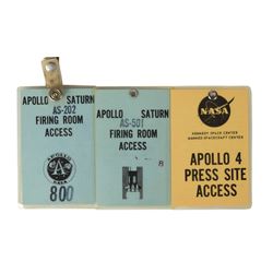 Jack King's Set of (3) Early Apollo Access Badges