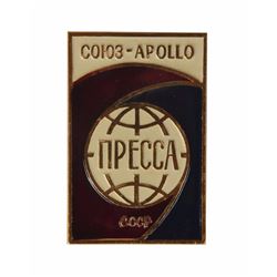 Jack King's Apollo-Soyuz Pair of Medal Press Badges