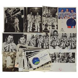 Russian Soyuz and Mir Collection of (17) Crew Signed Photographs