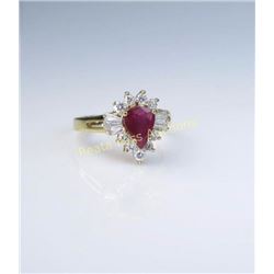 Elegant Ruby & Diamond Ring