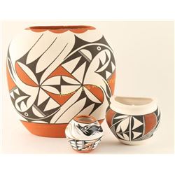 Lot of 3 Acoma Pots
