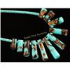 Image 3 : Navajo Turquoise Copper Infused Fringe Necklace