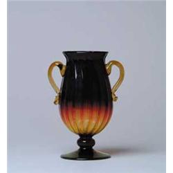 AMBERINA TWO HANDLED VASE