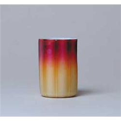 NEW ENGLAND GLASS CO. PLATED AMBERINA TUMBLER