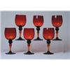 Image 1 : SET OF SIX AMBERINA GOBLETS