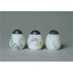 THREE MT. WASHINGTON EGG SALT SHAKERS