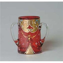 MOSER THREE HANDLED VASE