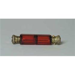 CRANBERRY GLASS DOUBLE SCENT BOTTLE