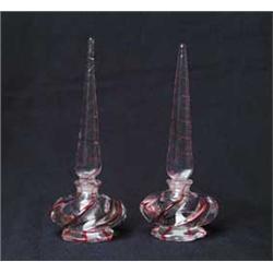 PAIR OF PAIRPOINT PERFUME BOTTLES