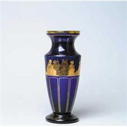 MOSER COBALT DECORATED VASE
