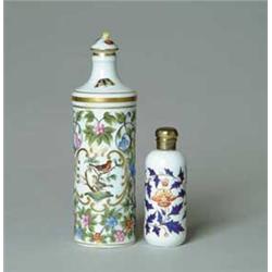 TWO PORCELAIN SCENT BOTTLES