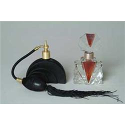 TWO ART DECO SCENT BOTTLES