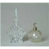 Image 1 : TWO CLEAR GLASS SCENT BOTTLES