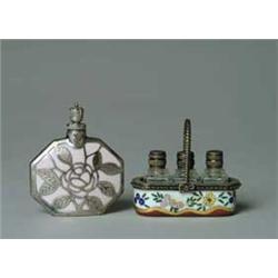 TWO DECORATIVE SCENT BOTTLES