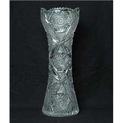 MONUMENTAL CUT GLASS VASE