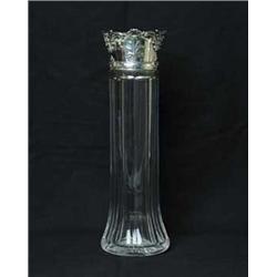 SILVER & CRYSTAL VASE