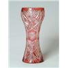 Image 1 : RED CUT TO CLEAR VASE