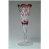 Image 1 : MONUMENTAL RED CUT TO CLEAR VASE