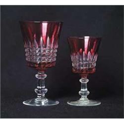 TWO VAL ST. LAMBERT GOBLETS