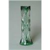 Image 1 : GREEN TO CLEAR CUT GLASS VASE