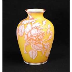 THOMAS WEBB THREE COLOR CAMEO VASE