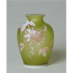 THREE COLOR ENGLISH CAMEO VASE