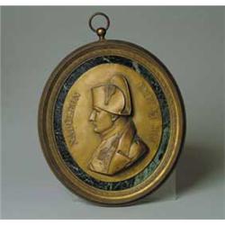 BRONZE NAPOLEON PLAQUE