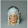 Image 1 : INDIAN HEAD CERAMIC OR MAJOLICA TOBACCO HUMIDOR