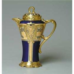 OUTSTANDING ART NOUVEAU LIMOGE CHOCOLATE POT