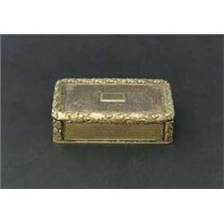 SILVER & GOLD GILT SNUFFBOX