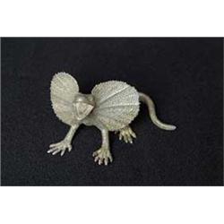 SILVER LIZARD SCULPTURE