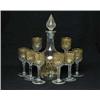 Image 1 : CUT & ENAMELED CRYSTAL WINE SET