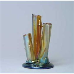 GOLD AURENE STUMP VASE