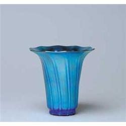 BLUE AURENE DECORATED VASE