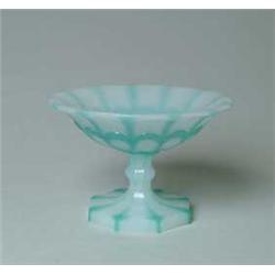 LOVELY CUT OVERLAY COMPOTE BELIEVED TO BE STEUBEN EXPERIMENTAL PIECE